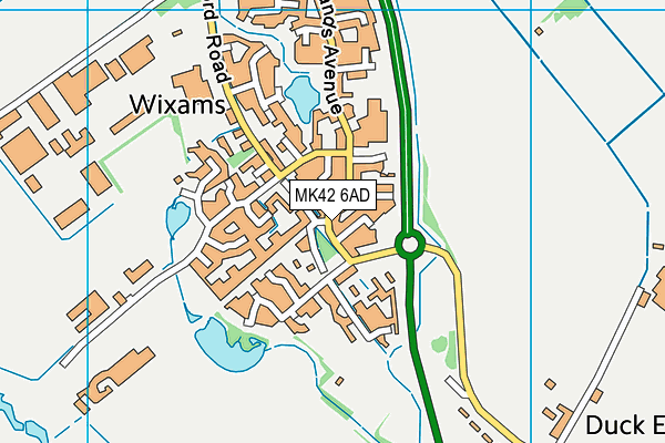 MK42 6AD map - OS VectorMap District (Ordnance Survey) MK42 6AD map - OS VectorMap District (Ordnance Survey)