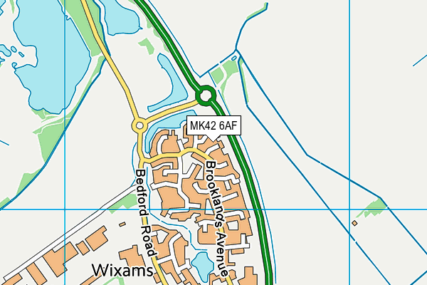MK42 6AF map - OS VectorMap District (Ordnance Survey) MK42 6AF map - OS VectorMap District (Ordnance Survey)