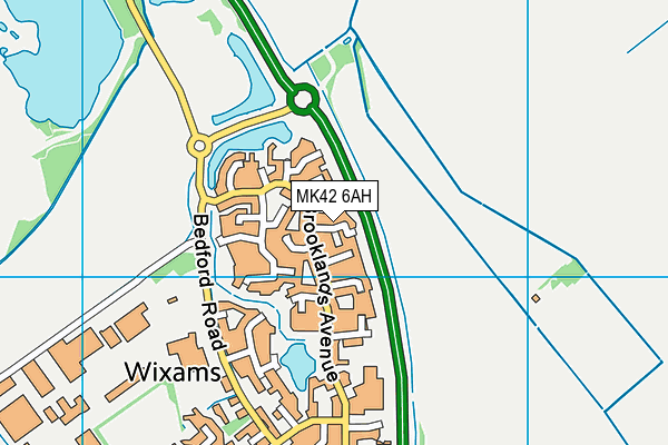 MK42 6AH map - OS VectorMap District (Ordnance Survey) MK42 6AH map - OS VectorMap District (Ordnance Survey)