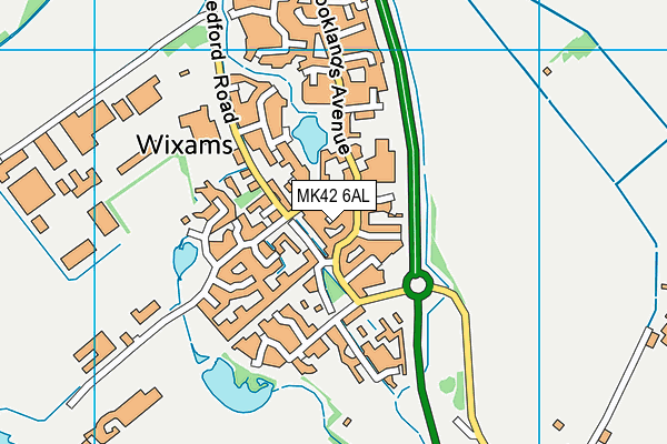 MK42 6AL map - OS VectorMap District (Ordnance Survey)