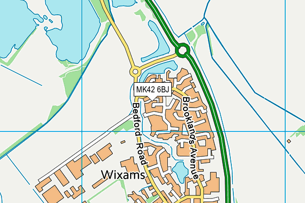 MK42 6BJ map - OS VectorMap District (Ordnance Survey) MK42 6BJ map - OS VectorMap District (Ordnance Survey)