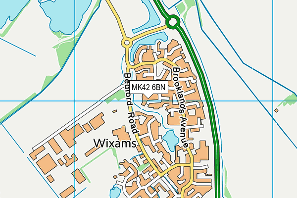 MK42 6BN map - OS VectorMap District (Ordnance Survey) MK42 6BN map - OS VectorMap District (Ordnance Survey)