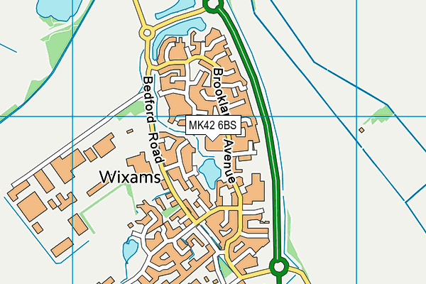 MK42 6BS map - OS VectorMap District (Ordnance Survey)