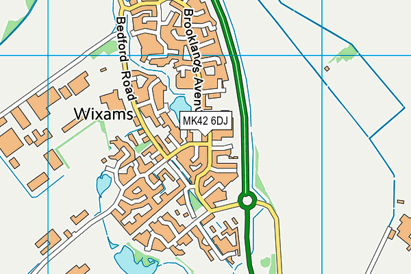 MK42 6DJ map - OS VectorMap District (Ordnance Survey) MK42 6DJ map - OS VectorMap District (Ordnance Survey)
