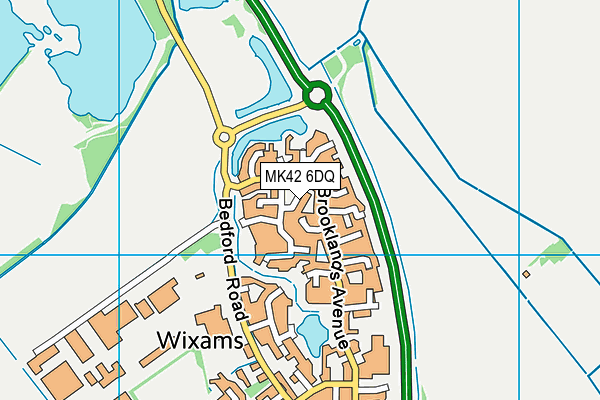 MK42 6DQ map - OS VectorMap District (Ordnance Survey) MK42 6DQ map - OS VectorMap District (Ordnance Survey)