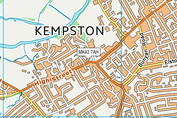 MK42 7AH map - OS VectorMap District (Ordnance Survey) MK42 7AH map - OS VectorMap District (Ordnance Survey)