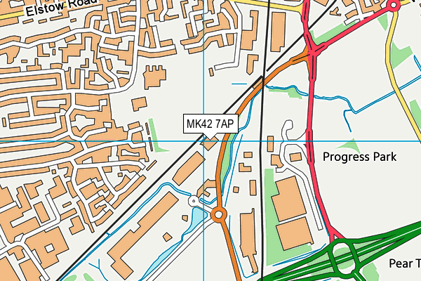 MK42 7AP map - OS VectorMap District (Ordnance Survey) MK42 7AP map - OS VectorMap District (Ordnance Survey)