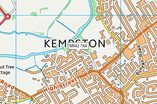 MK42 7AX map - OS VectorMap District (Ordnance Survey) MK42 7AX map - OS VectorMap District (Ordnance Survey)