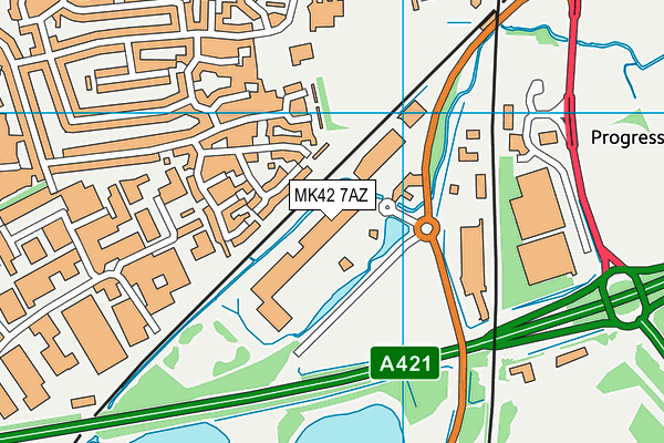 MK42 7AZ map - OS VectorMap District (Ordnance Survey) MK42 7AZ map - OS VectorMap District (Ordnance Survey)