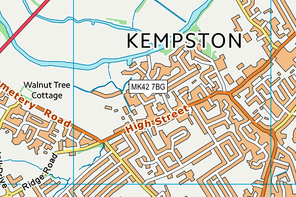 MK42 7BG map - OS VectorMap District (Ordnance Survey)