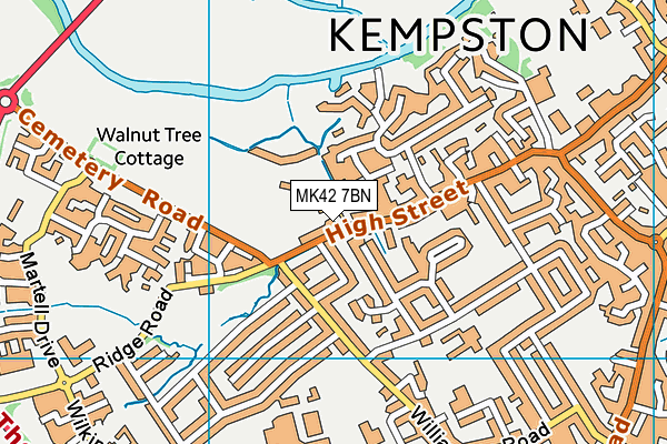 MK42 7BN map - OS VectorMap District (Ordnance Survey) MK42 7BN map - OS VectorMap District (Ordnance Survey)