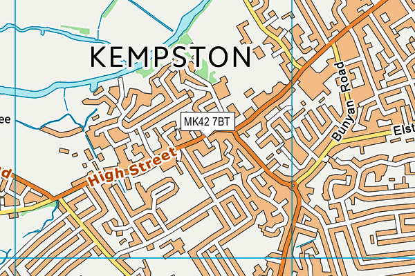 MK42 7BT map - OS VectorMap District (Ordnance Survey) MK42 7BT map - OS VectorMap District (Ordnance Survey)