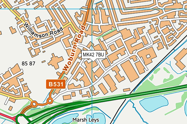 MK42 7BU map - OS VectorMap District (Ordnance Survey) MK42 7BU map - OS VectorMap District (Ordnance Survey)
