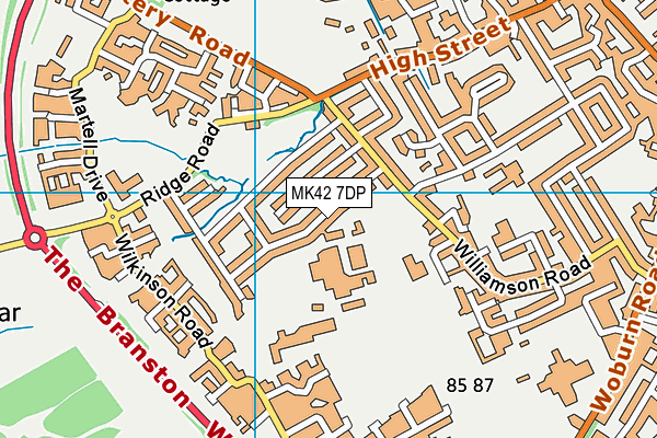 MK42 7DP map - OS VectorMap District (Ordnance Survey) MK42 7DP map - OS VectorMap District (Ordnance Survey)