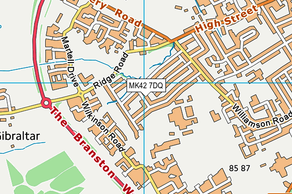 MK42 7DQ map - OS VectorMap District (Ordnance Survey) MK42 7DQ map - OS VectorMap District (Ordnance Survey)