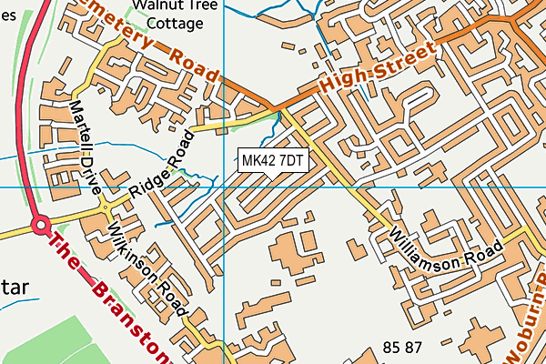 MK42 7DT map - OS VectorMap District (Ordnance Survey) MK42 7DT map - OS VectorMap District (Ordnance Survey)