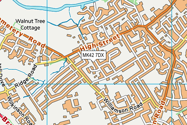 MK42 7DX map - OS VectorMap District (Ordnance Survey) MK42 7DX map - OS VectorMap District (Ordnance Survey)