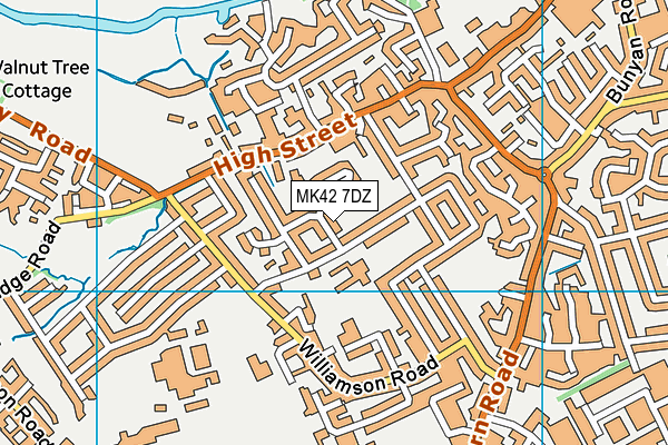 MK42 7DZ map - OS VectorMap District (Ordnance Survey) MK42 7DZ map - OS VectorMap District (Ordnance Survey)