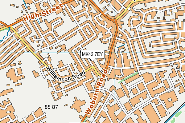 MK42 7EY map - OS VectorMap District (Ordnance Survey) MK42 7EY map - OS VectorMap District (Ordnance Survey)