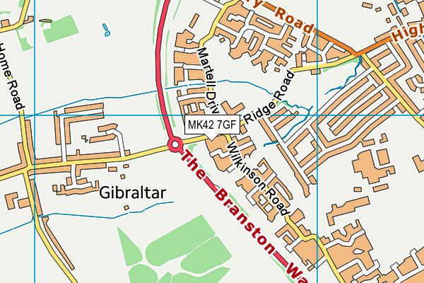 MK42 7GF map - OS VectorMap District (Ordnance Survey) MK42 7GF map - OS VectorMap District (Ordnance Survey)