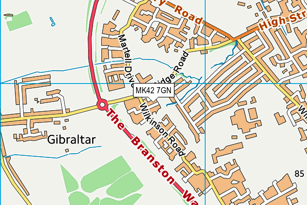 MK42 7GN map - OS VectorMap District (Ordnance Survey) MK42 7GN map - OS VectorMap District (Ordnance Survey)