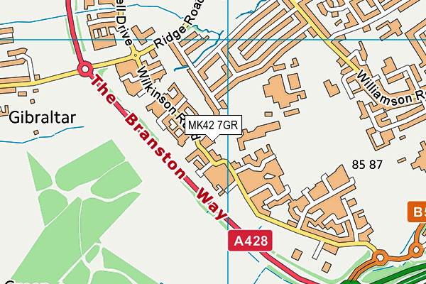 MK42 7GR map - OS VectorMap District (Ordnance Survey) MK42 7GR map - OS VectorMap District (Ordnance Survey)