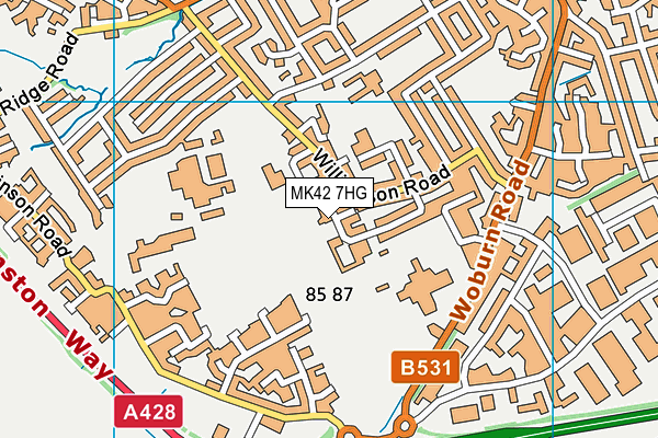 MK42 7HG map - OS VectorMap District (Ordnance Survey) MK42 7HG map - OS VectorMap District (Ordnance Survey)