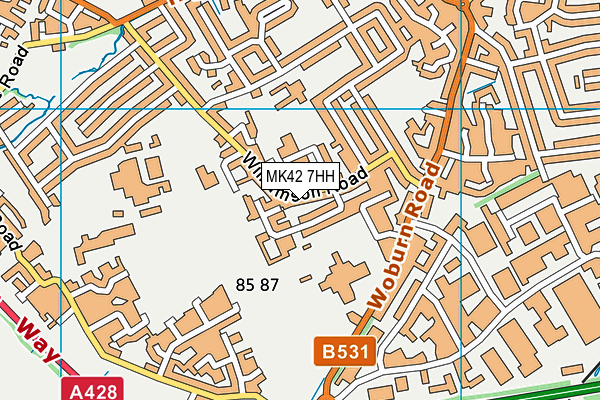 MK42 7HH map - OS VectorMap District (Ordnance Survey) MK42 7HH map - OS VectorMap District (Ordnance Survey)