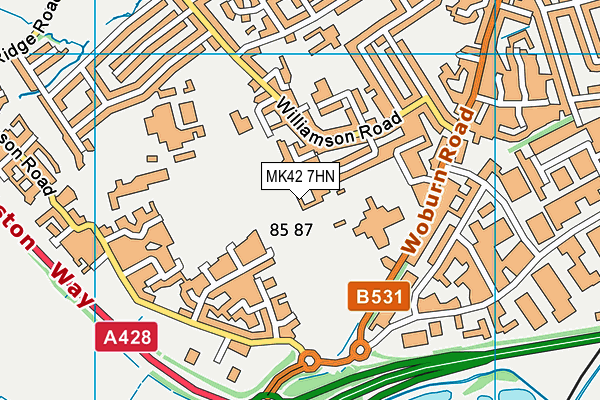 MK42 7HN map - OS VectorMap District (Ordnance Survey) MK42 7HN map - OS VectorMap District (Ordnance Survey)