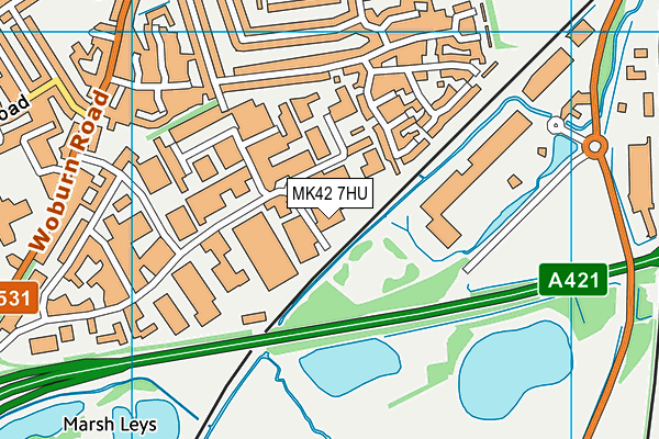 MK42 7HU map - OS VectorMap District (Ordnance Survey) MK42 7HU map - OS VectorMap District (Ordnance Survey)