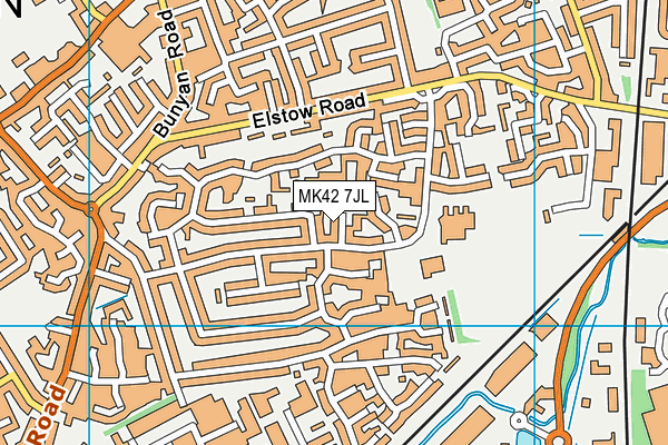 MK42 7JL map - OS VectorMap District (Ordnance Survey) MK42 7JL map - OS VectorMap District (Ordnance Survey)