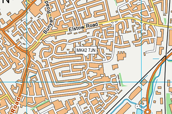 MK42 7JN map - OS VectorMap District (Ordnance Survey) MK42 7JN map - OS VectorMap District (Ordnance Survey)