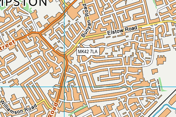 MK42 7LA map - OS VectorMap District (Ordnance Survey) MK42 7LA map - OS VectorMap District (Ordnance Survey)