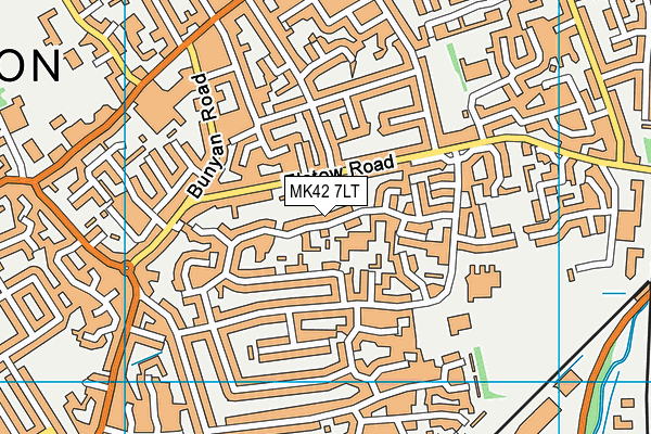 MK42 7LT map - OS VectorMap District (Ordnance Survey) MK42 7LT map - OS VectorMap District (Ordnance Survey)