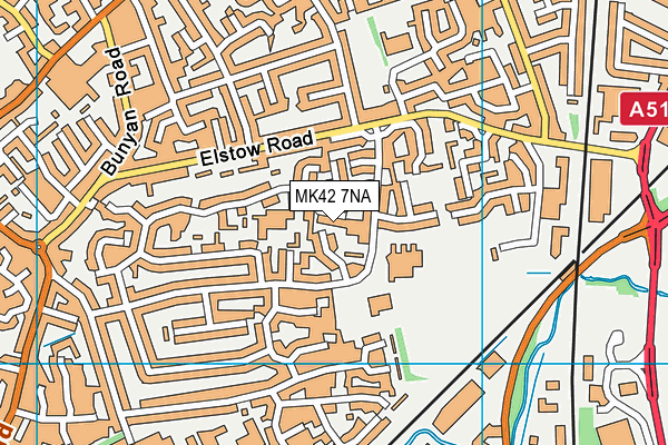 MK42 7NA map - OS VectorMap District (Ordnance Survey) MK42 7NA map - OS VectorMap District (Ordnance Survey)