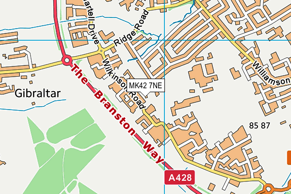 MK42 7NE map - OS VectorMap District (Ordnance Survey) MK42 7NE map - OS VectorMap District (Ordnance Survey)