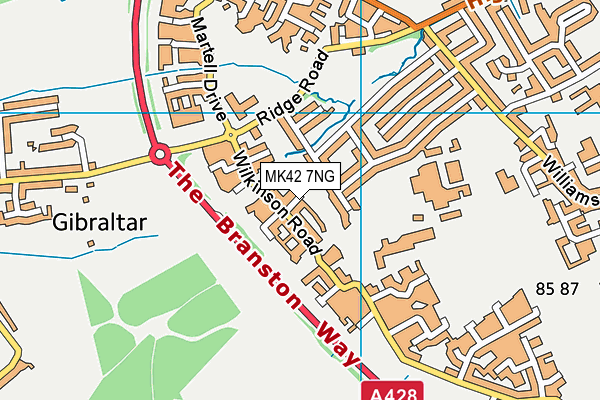 MK42 7NG map - OS VectorMap District (Ordnance Survey) MK42 7NG map - OS VectorMap District (Ordnance Survey)