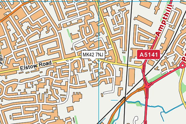 MK42 7NJ map - OS VectorMap District (Ordnance Survey) MK42 7NJ map - OS VectorMap District (Ordnance Survey)