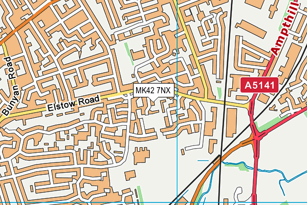 MK42 7NX map - OS VectorMap District (Ordnance Survey) MK42 7NX map - OS VectorMap District (Ordnance Survey)