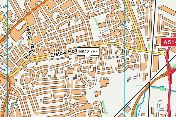 MK42 7PF map - OS VectorMap District (Ordnance Survey) MK42 7PF map - OS VectorMap District (Ordnance Survey)
