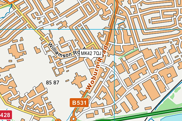 MK42 7QJ map - OS VectorMap District (Ordnance Survey) MK42 7QJ map - OS VectorMap District (Ordnance Survey)