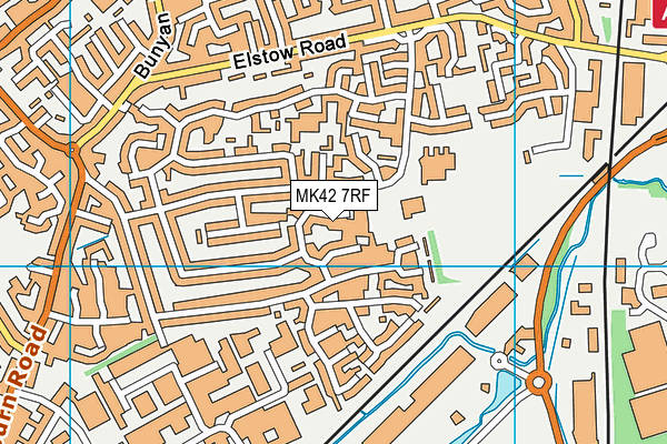 MK42 7RF map - OS VectorMap District (Ordnance Survey)