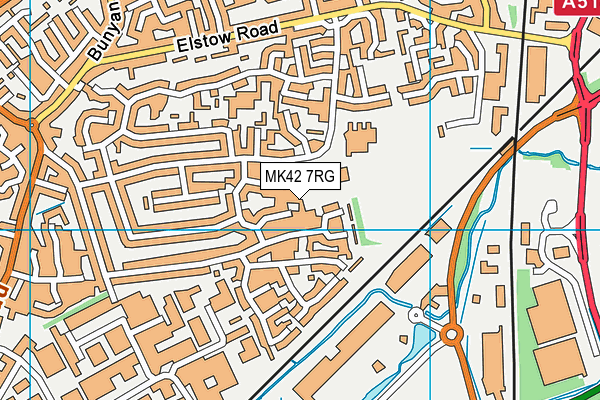 MK42 7RG map - OS VectorMap District (Ordnance Survey) MK42 7RG map - OS VectorMap District (Ordnance Survey)