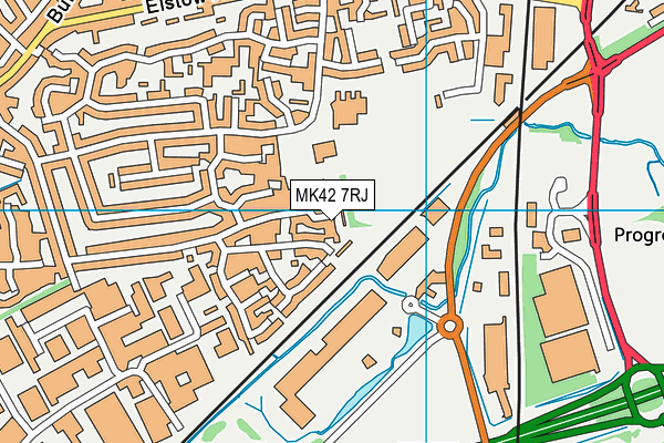 MK42 7RJ map - OS VectorMap District (Ordnance Survey) MK42 7RJ map - OS VectorMap District (Ordnance Survey)