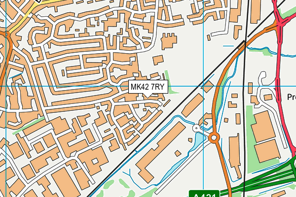 MK42 7RY map - OS VectorMap District (Ordnance Survey) MK42 7RY map - OS VectorMap District (Ordnance Survey)