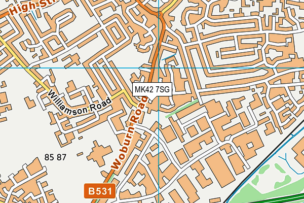 MK42 7SG map - OS VectorMap District (Ordnance Survey) MK42 7SG map - OS VectorMap District (Ordnance Survey)