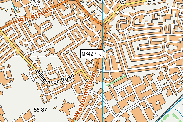 MK42 7TJ map - OS VectorMap District (Ordnance Survey) MK42 7TJ map - OS VectorMap District (Ordnance Survey)