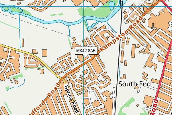 MK42 8AB map - OS VectorMap District (Ordnance Survey) MK42 8AB map - OS VectorMap District (Ordnance Survey)