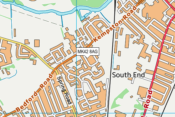 MK42 8AG map - OS VectorMap District (Ordnance Survey) MK42 8AG map - OS VectorMap District (Ordnance Survey)