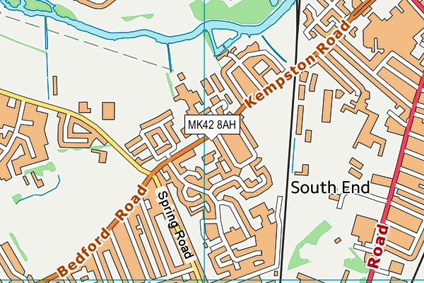 MK42 8AH map - OS VectorMap District (Ordnance Survey) MK42 8AH map - OS VectorMap District (Ordnance Survey)
